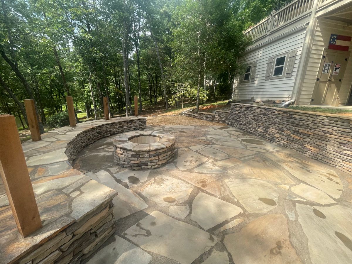 Retaining Wall Construction for C & D Landscaping Services, LLC in Blairsville, GA