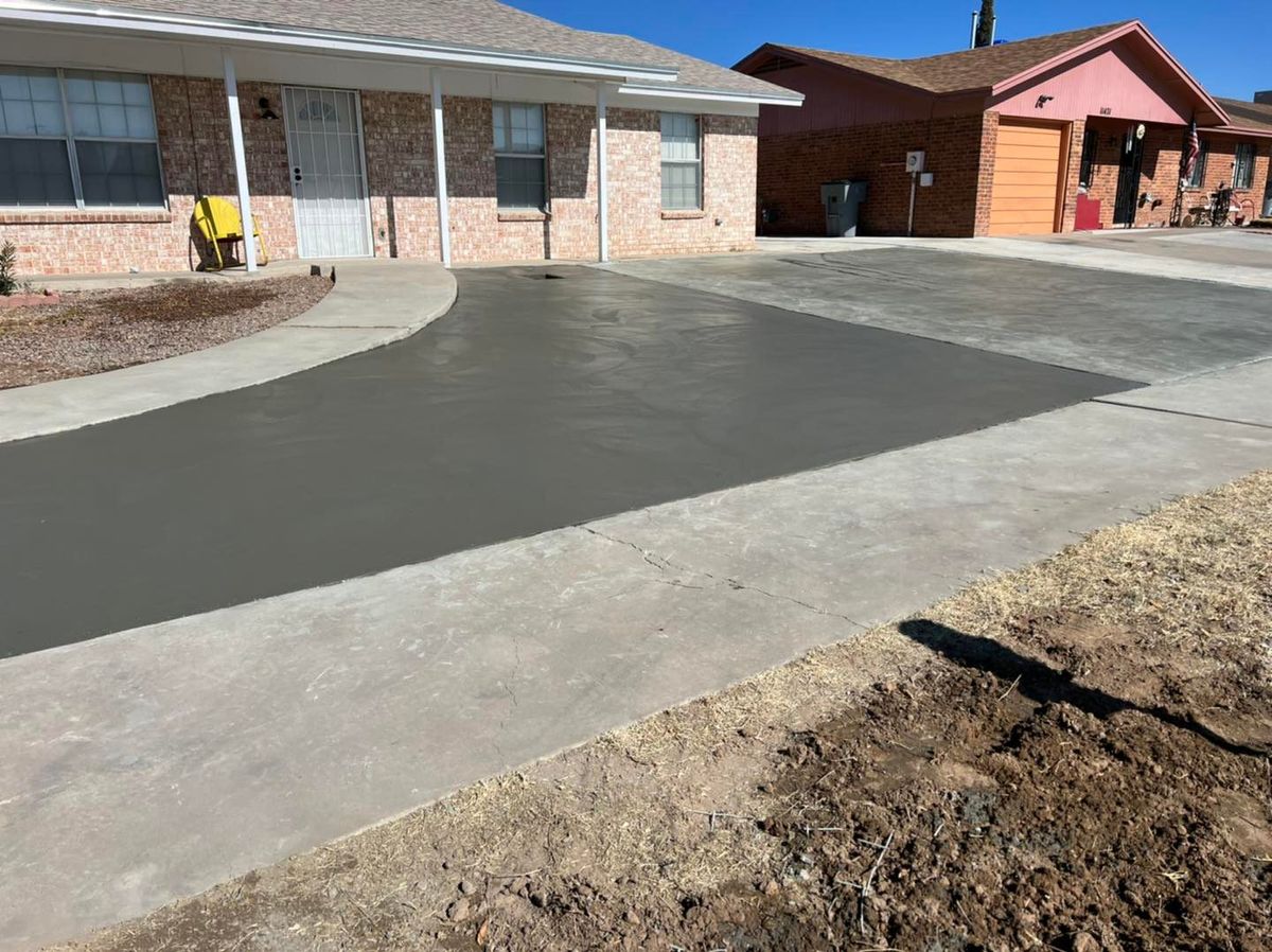 Concrete Driveway Installation for L&S Contractors in El Paso, TX