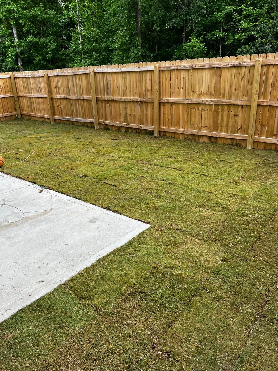 Sod Installation for Hendrix Family Landscaping in Dallas, GA