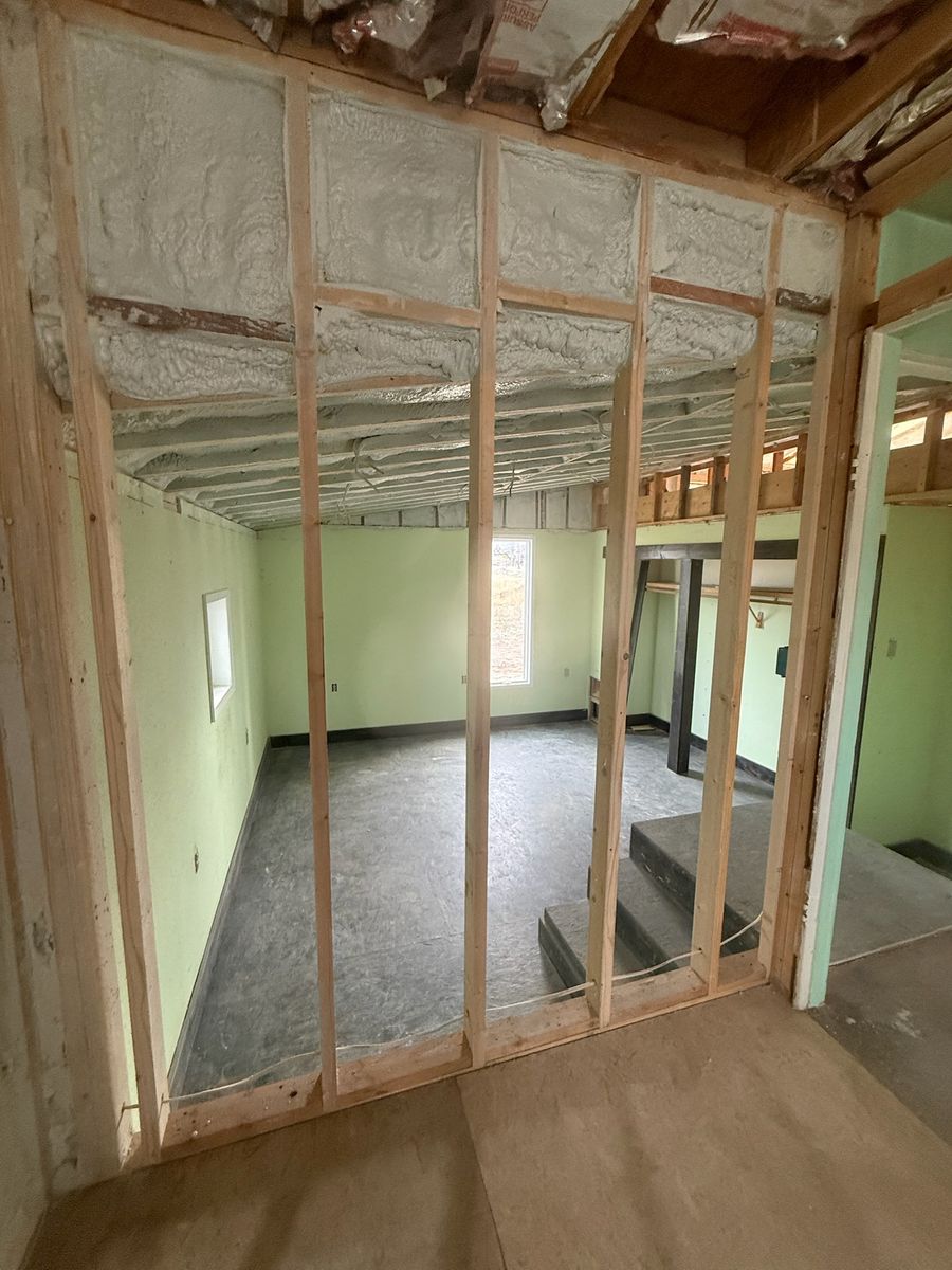 Interior Renovations for Top Shot Insulation in Thermopolis, WY