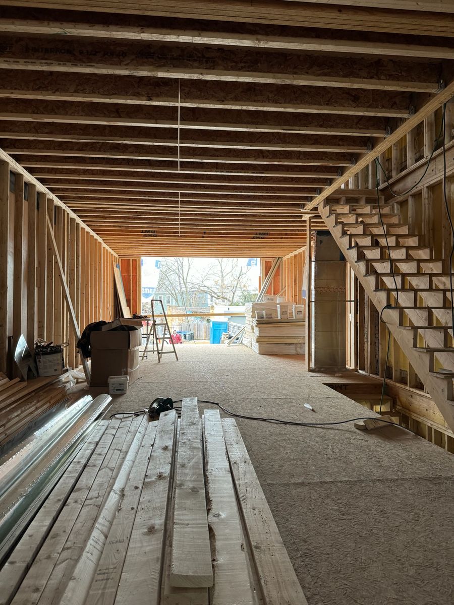 Framing for Ellery Contracting in Washington, DC