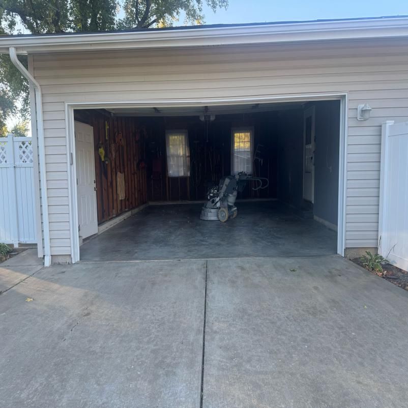 Installation of Beautiful Garage Floors for Drury Concrete Coatings in St. Charles, MO