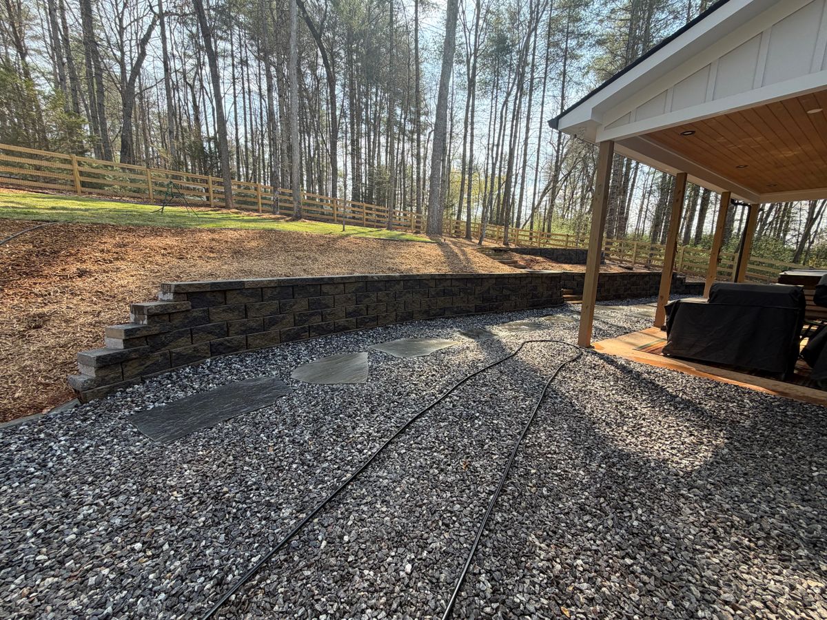 Retaining Wall Construction for C & D Landscaping Services LLC in Blairsville, GA