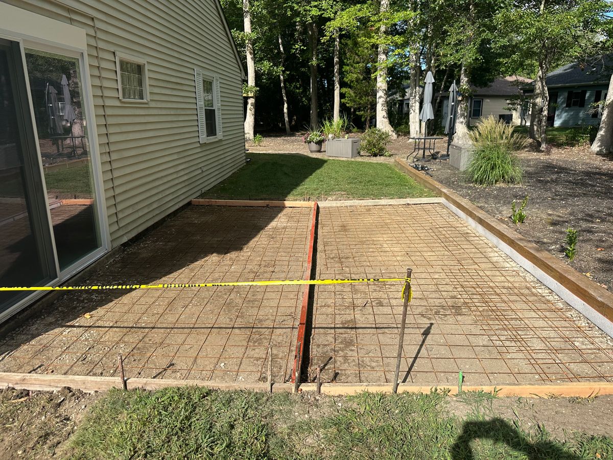 Stamped Concrete Installation for DiDaniele Masonry in Tuckerton, NJ