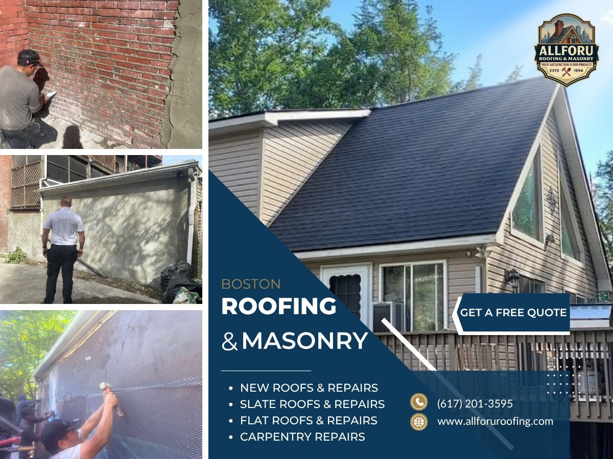 Roofing Installation for All For U Roofing & Masonry in Boston, MA