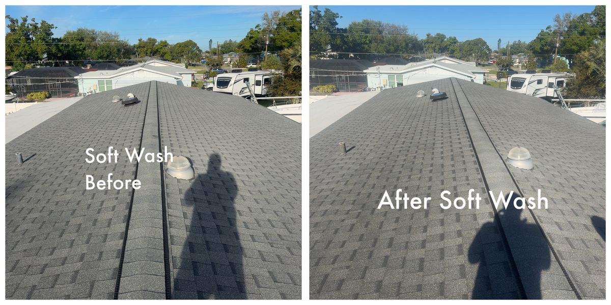 Roof Cleaning and power wash for My Soft Wash Guys in Venice, FL