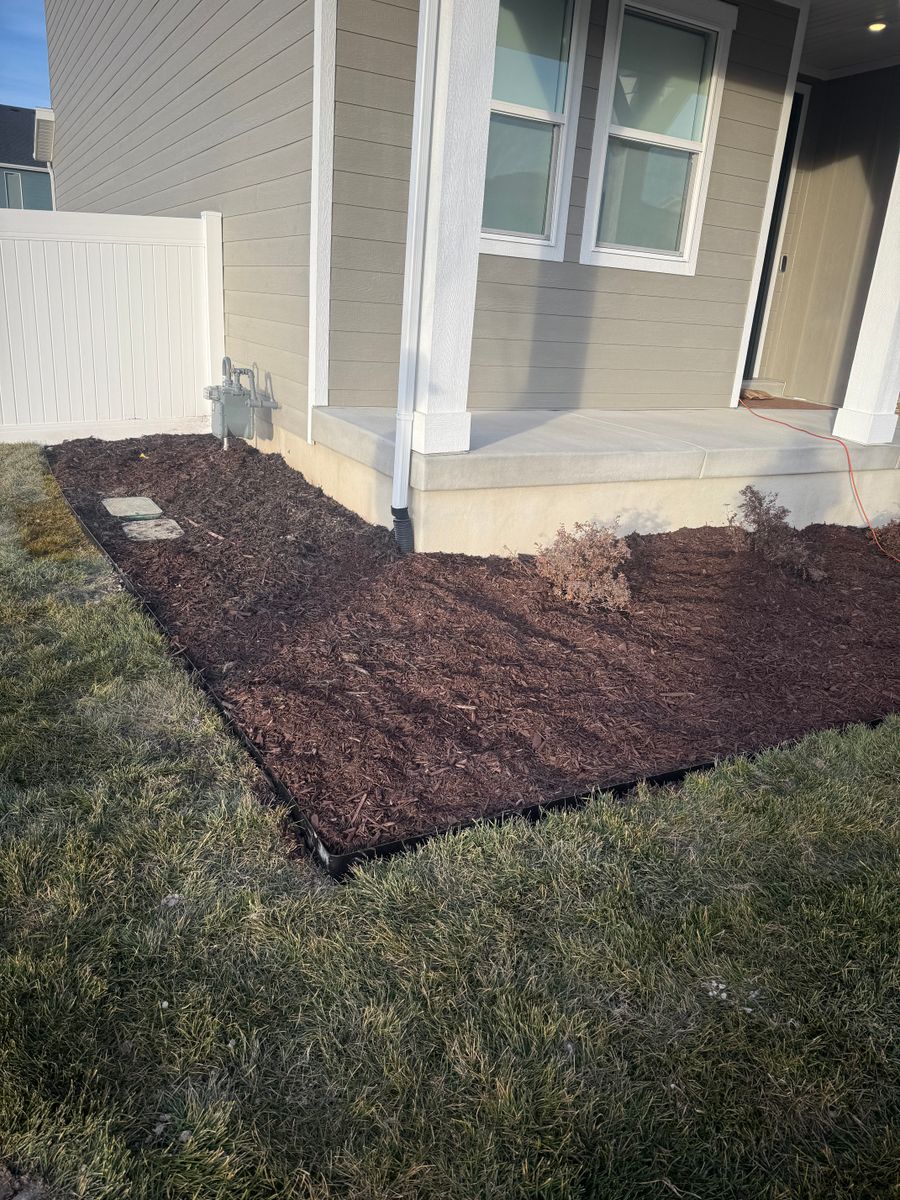 Mulch Installation for Platinum Lawn Service in Santaquin, UT