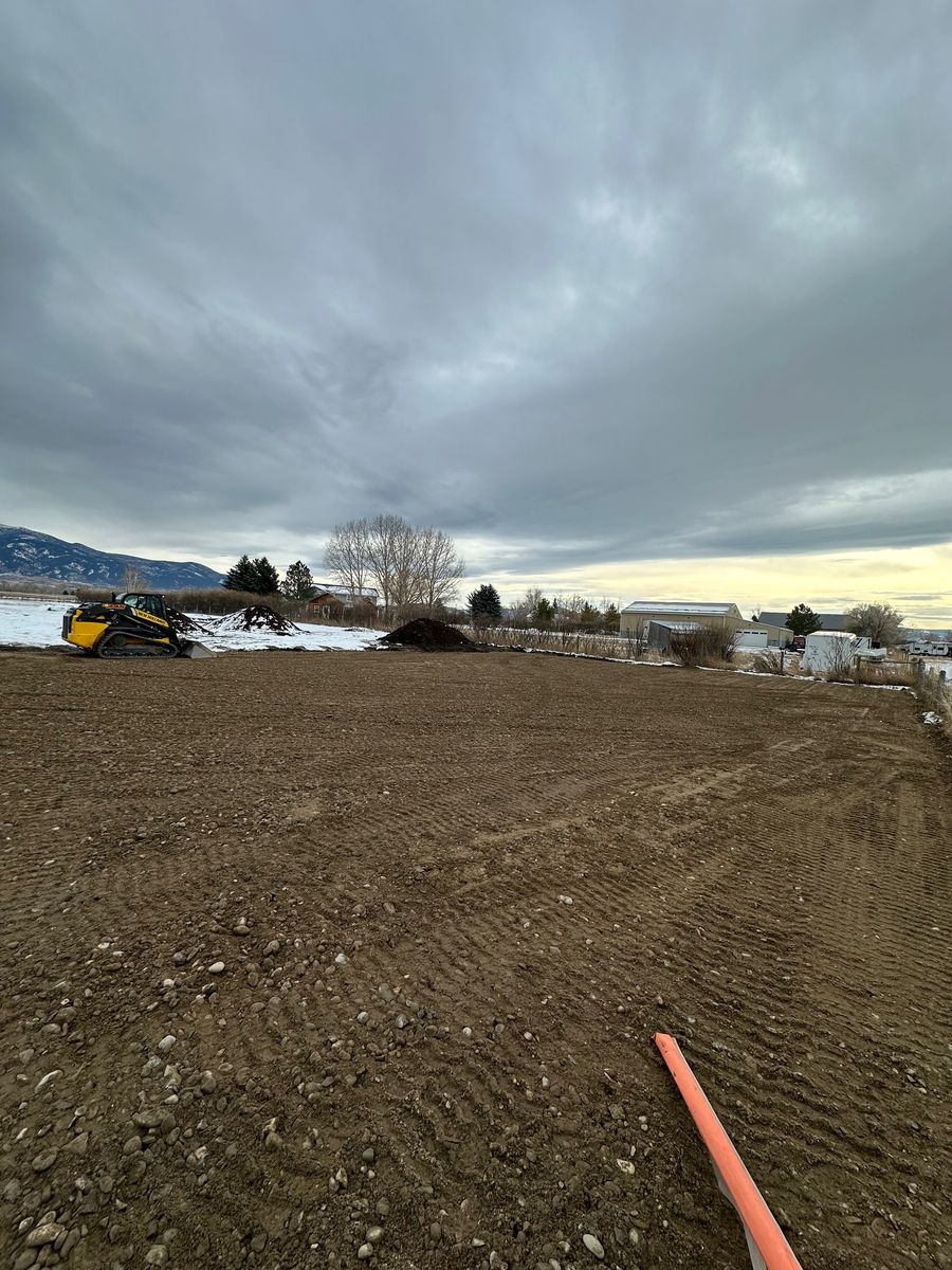 Grading /Dirt Work for R&H Homes in Bozeman, MT