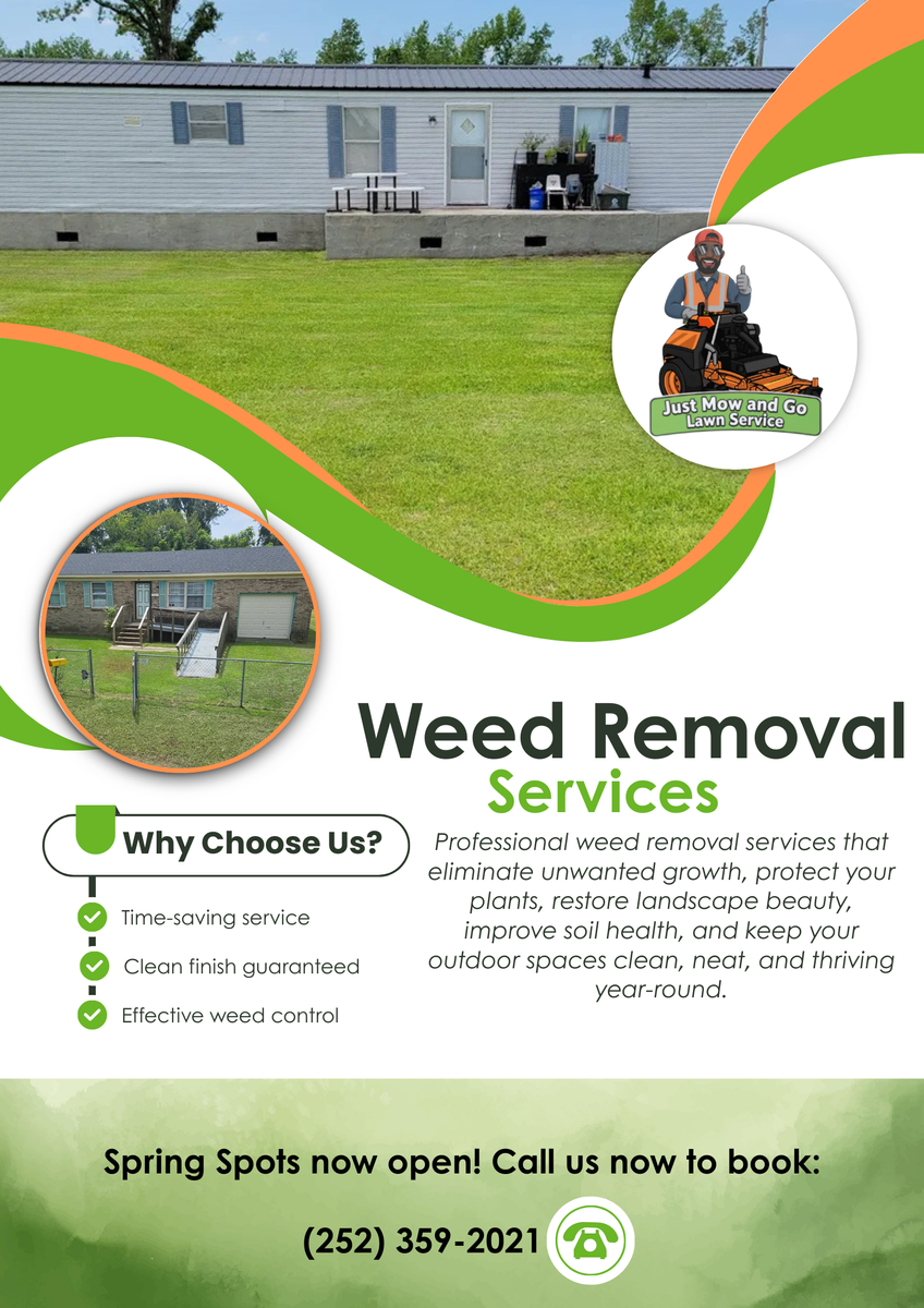 Other Services for Just Mow and Go Lawn Service, LLC in New Bern, NC