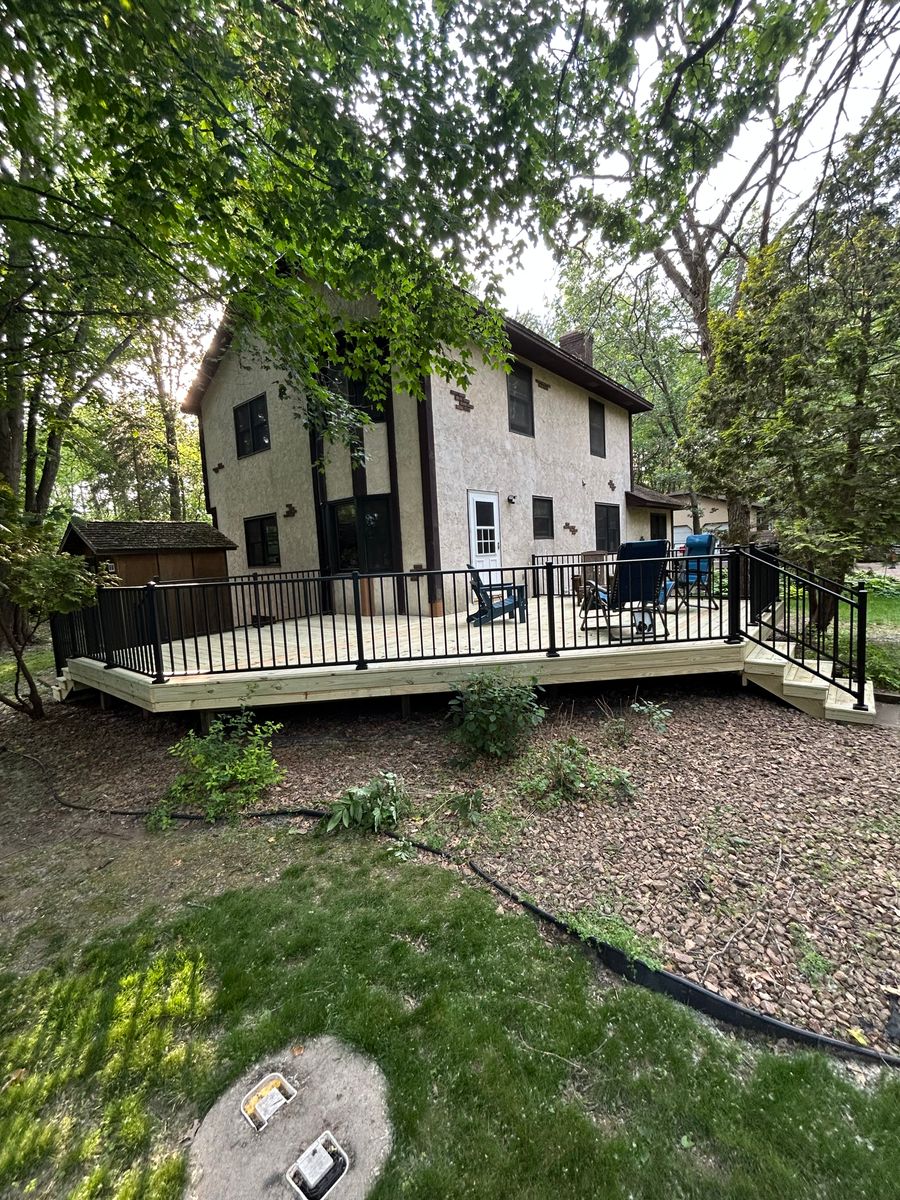 New Deck Construction for Radke Deck Works & Remodeling in Elk River, MN