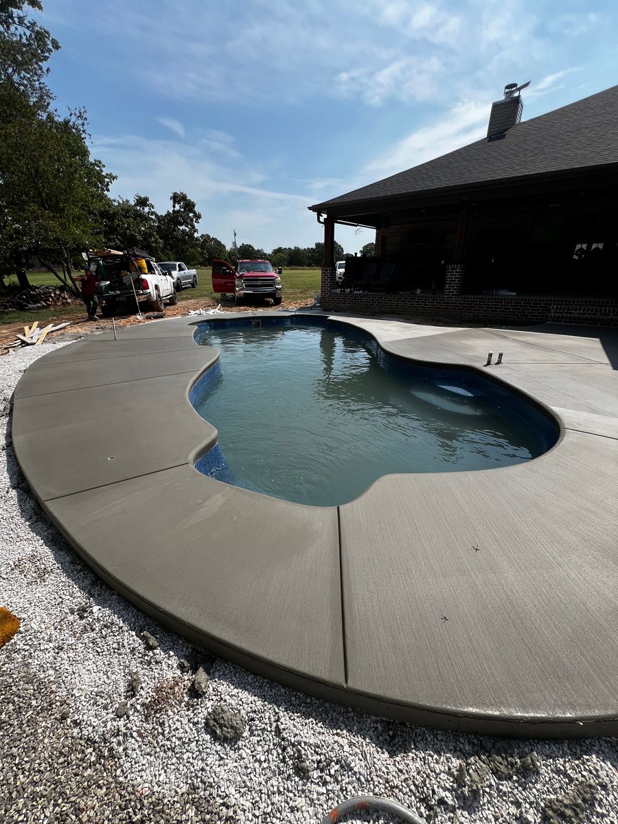 Pool Decks for Modern Concrete LLC in Lowell, AR