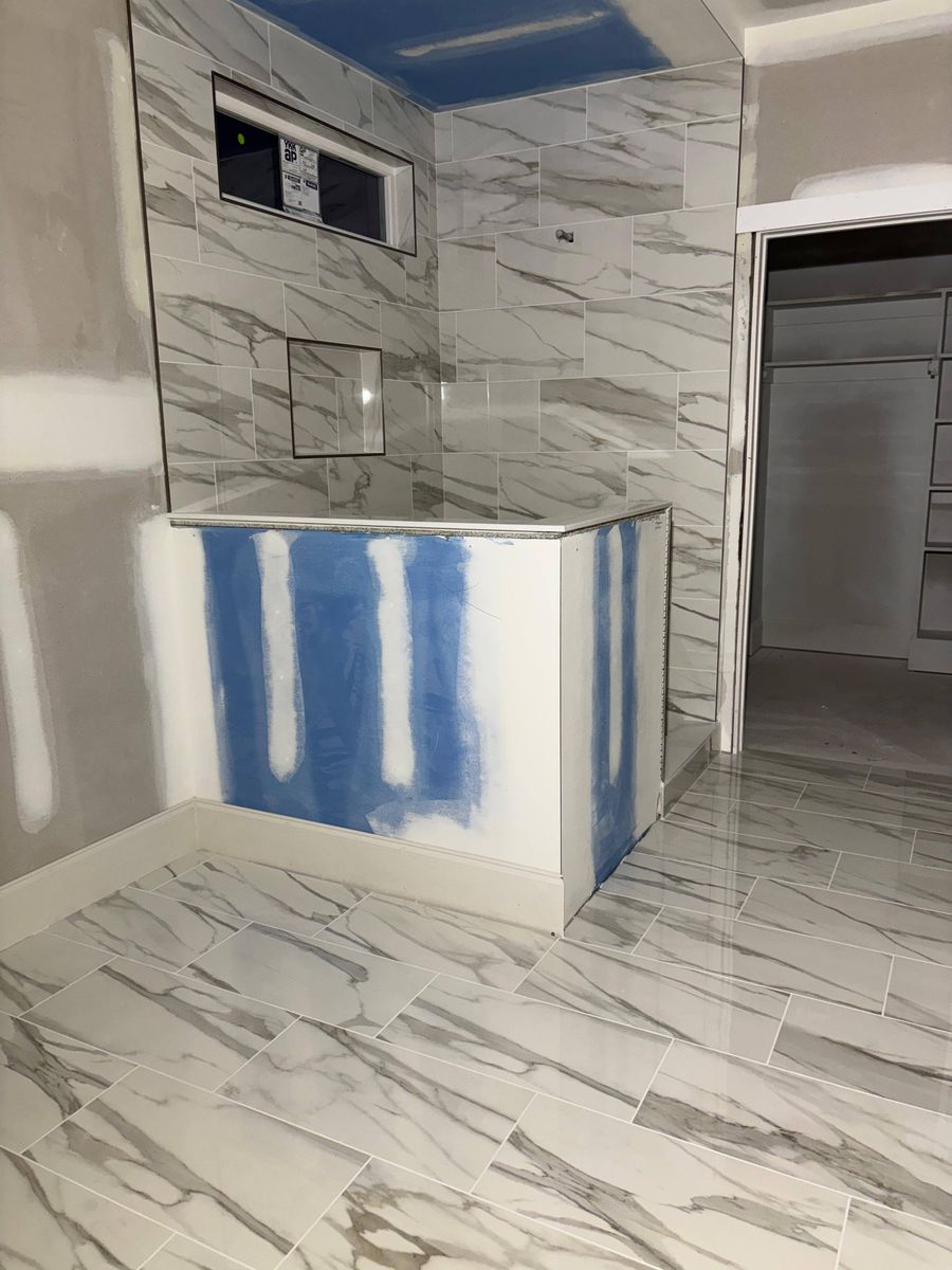 Bathroom Tiling Installation for Novo Tile Co. in Lillington, NC