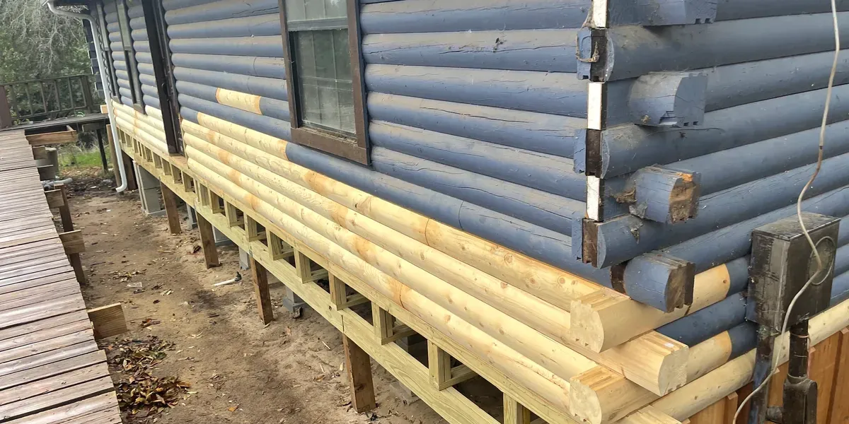 Log Home Finishing for Moss Construction in Longview, TX
