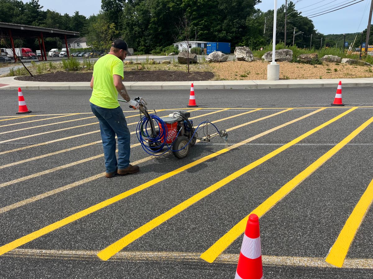 Striping for Cates Sealcoating and Striping in Charlton, MA