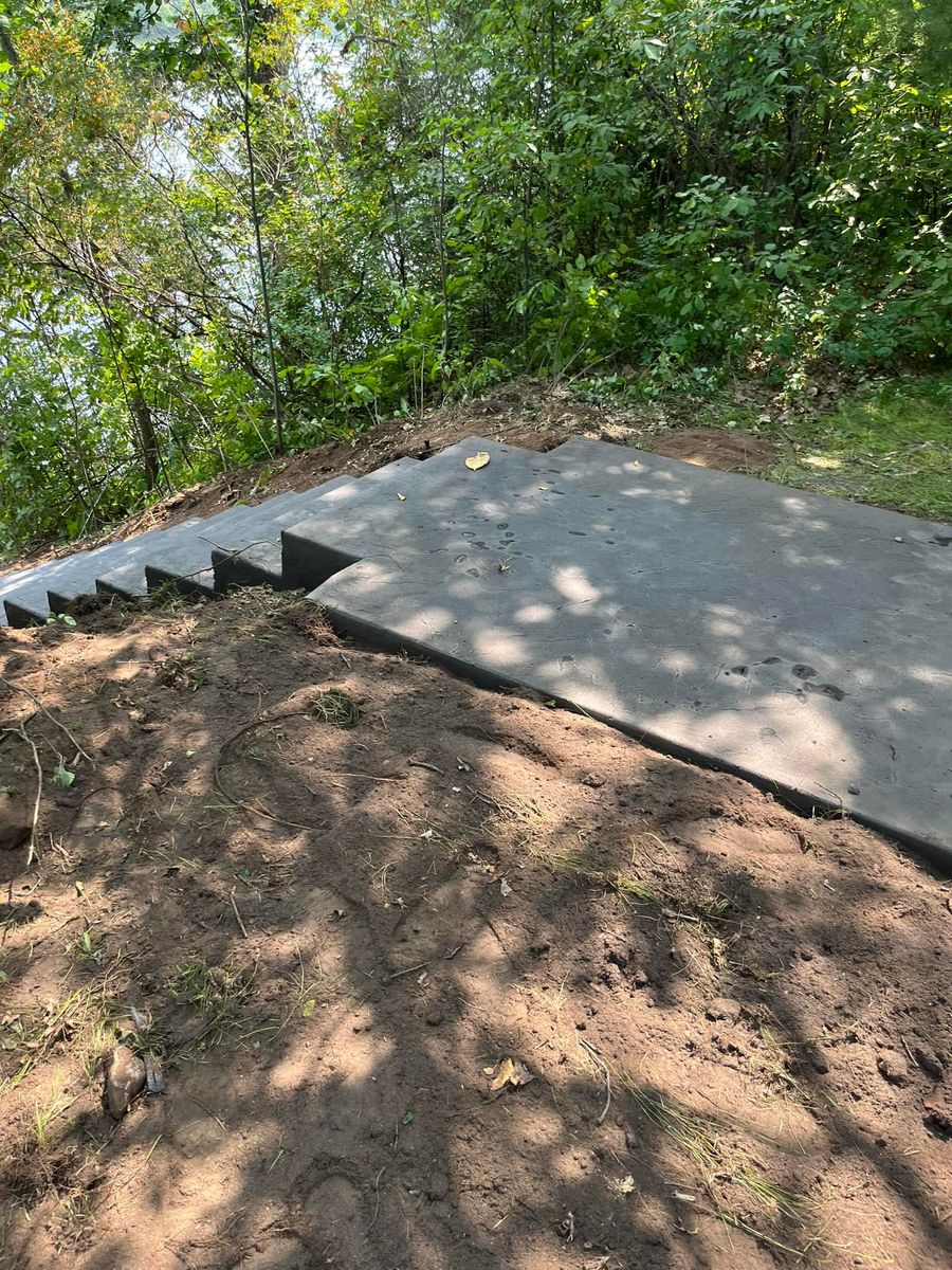 Stair Design & Installation for Nick's Concrete & Masonry in Baxter, MN