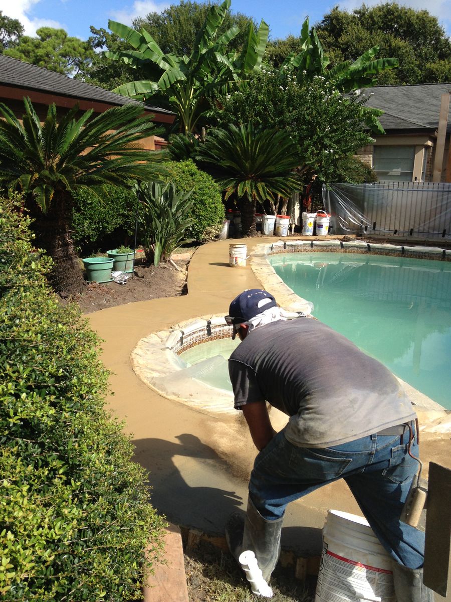 Pool Remodels for Texas Curb N Borders in Houston, TX