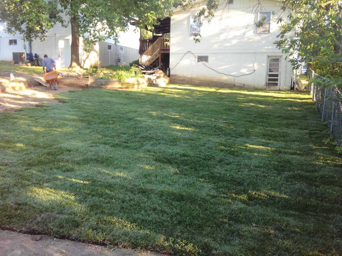 Sod Installation for VQ Land & Stone in St. Louis, MO