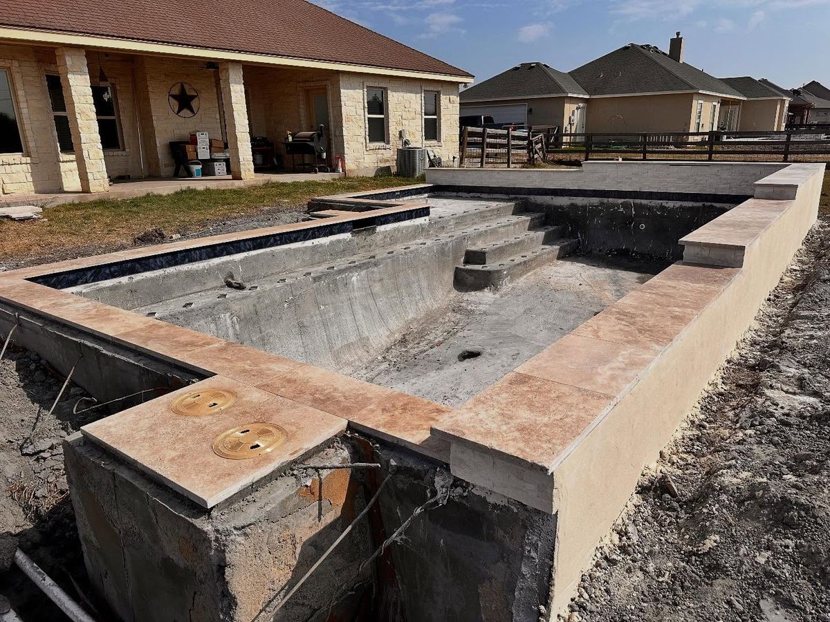Pool Coping for J & P Construction in Houston, TX