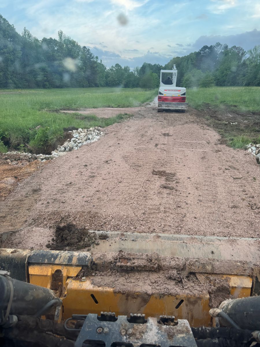 Driveways and culverts for Simmons land works in Sardis,, TN