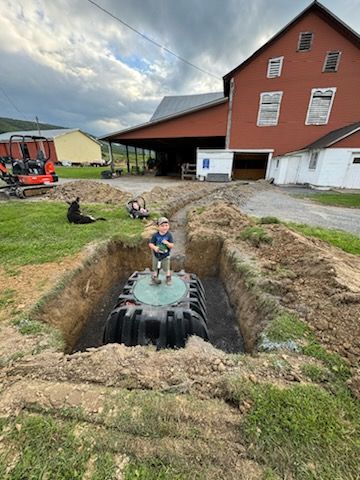 Septic Tank Installation for First Class Construction in Centre Hall, PA