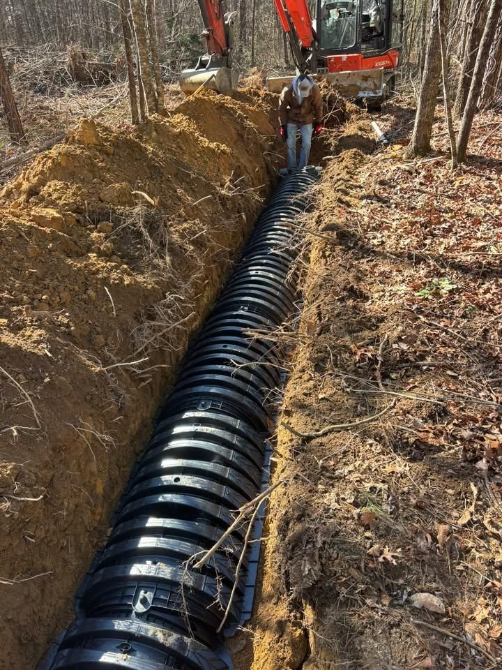 Drainage Installation for TD Dirtworks in Tracy City, TN