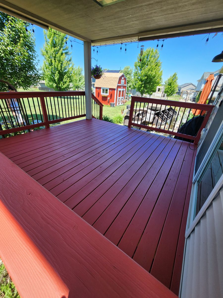 Deck staining for Goodside Painting and Handyman Service in Norwalk, IA