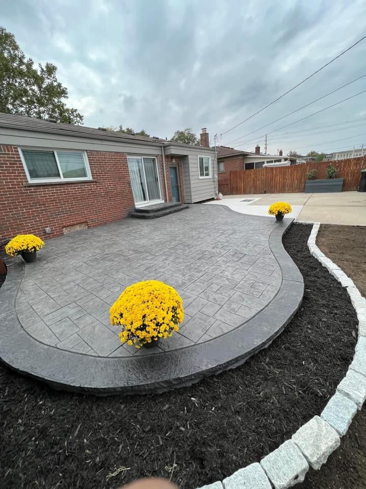 Stamped Concrete Installation for D.R. Concrete  in Lincoln Park, MI