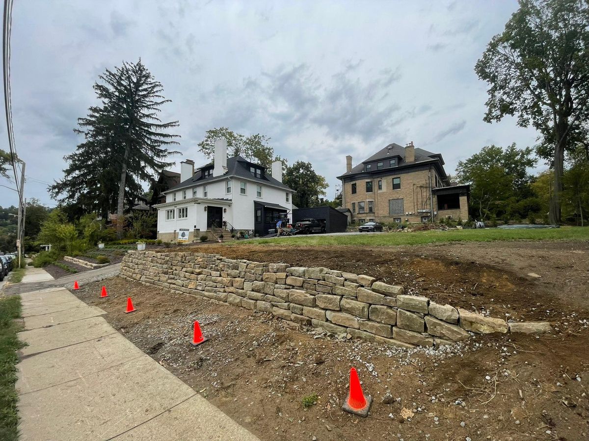Retaining Wall Construction for STS Custom Concrete in Butler County, PA