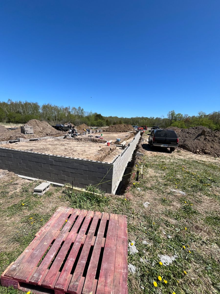Concrete Slab Construction for CAIR CONCRETE & MASONRY LLC in Baldwin, WI