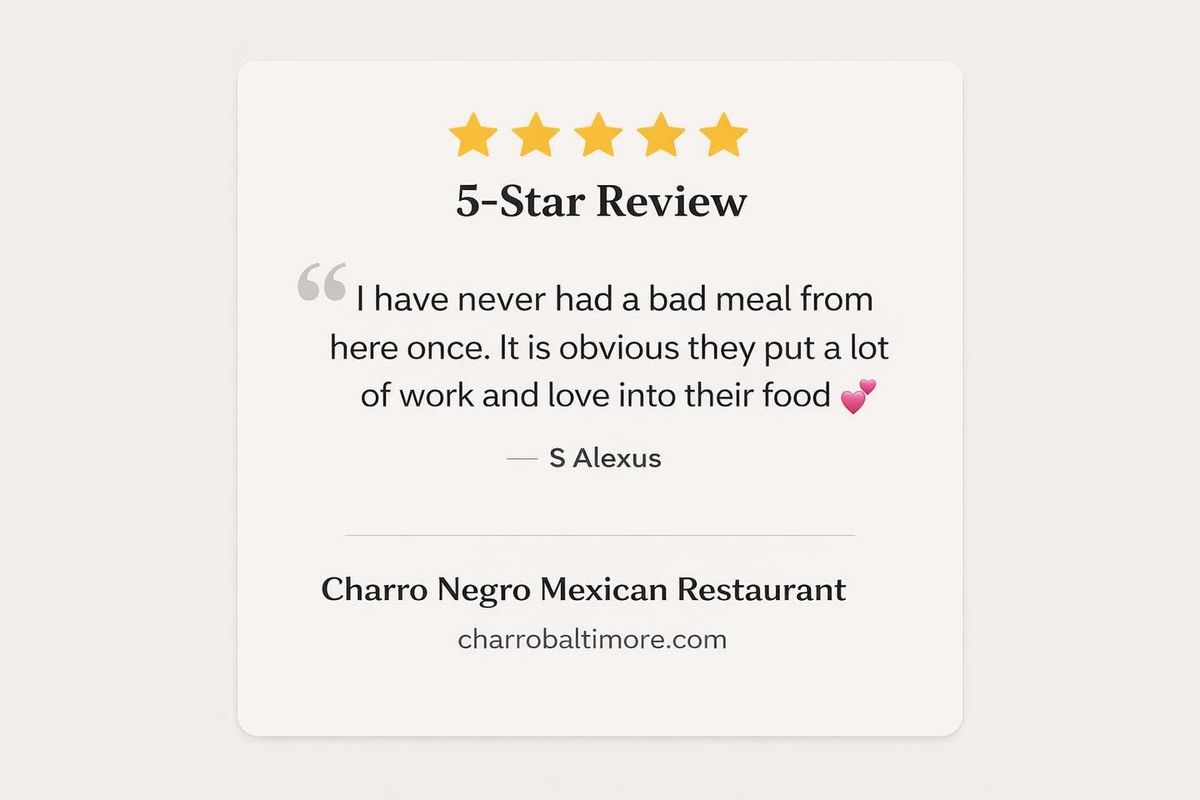 Taqueria Charro Negro for Charro Negro Mexican Restaurant in Baltimore, MD