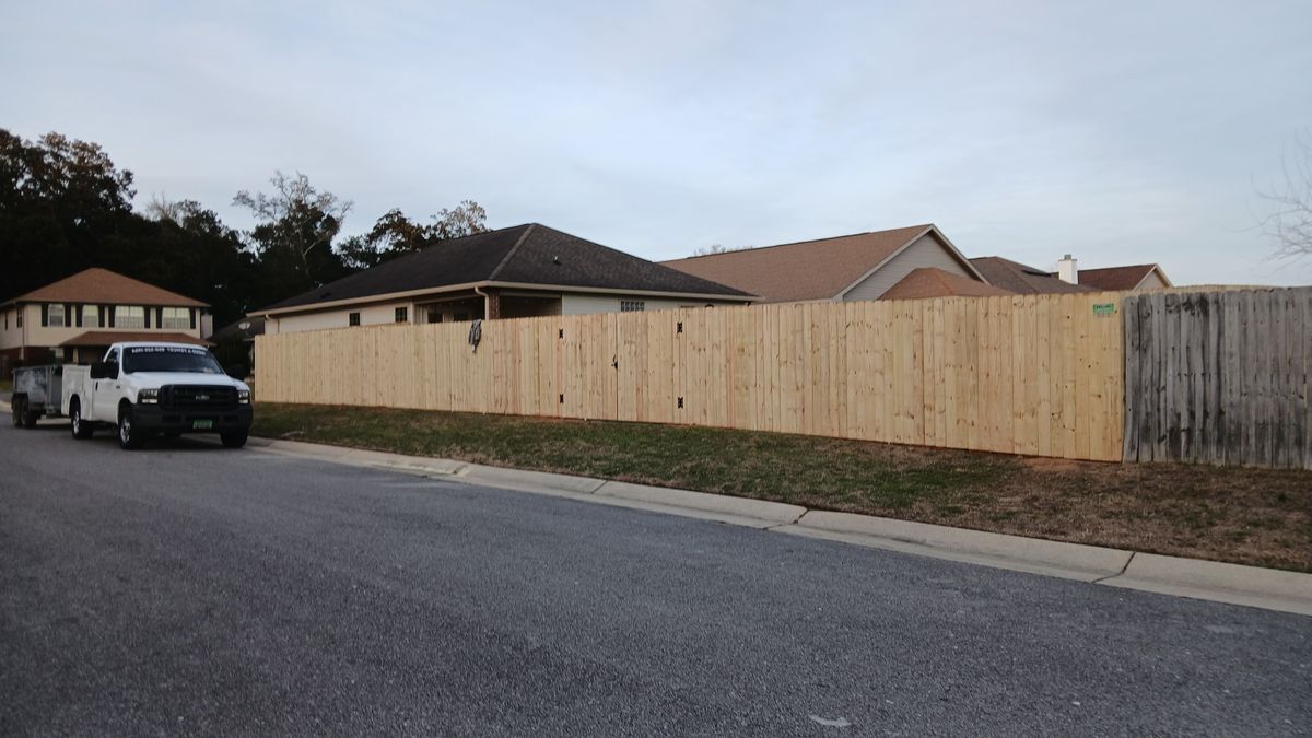 Fence Installation for Phillips Fencing Solutions in Pensacola, FL