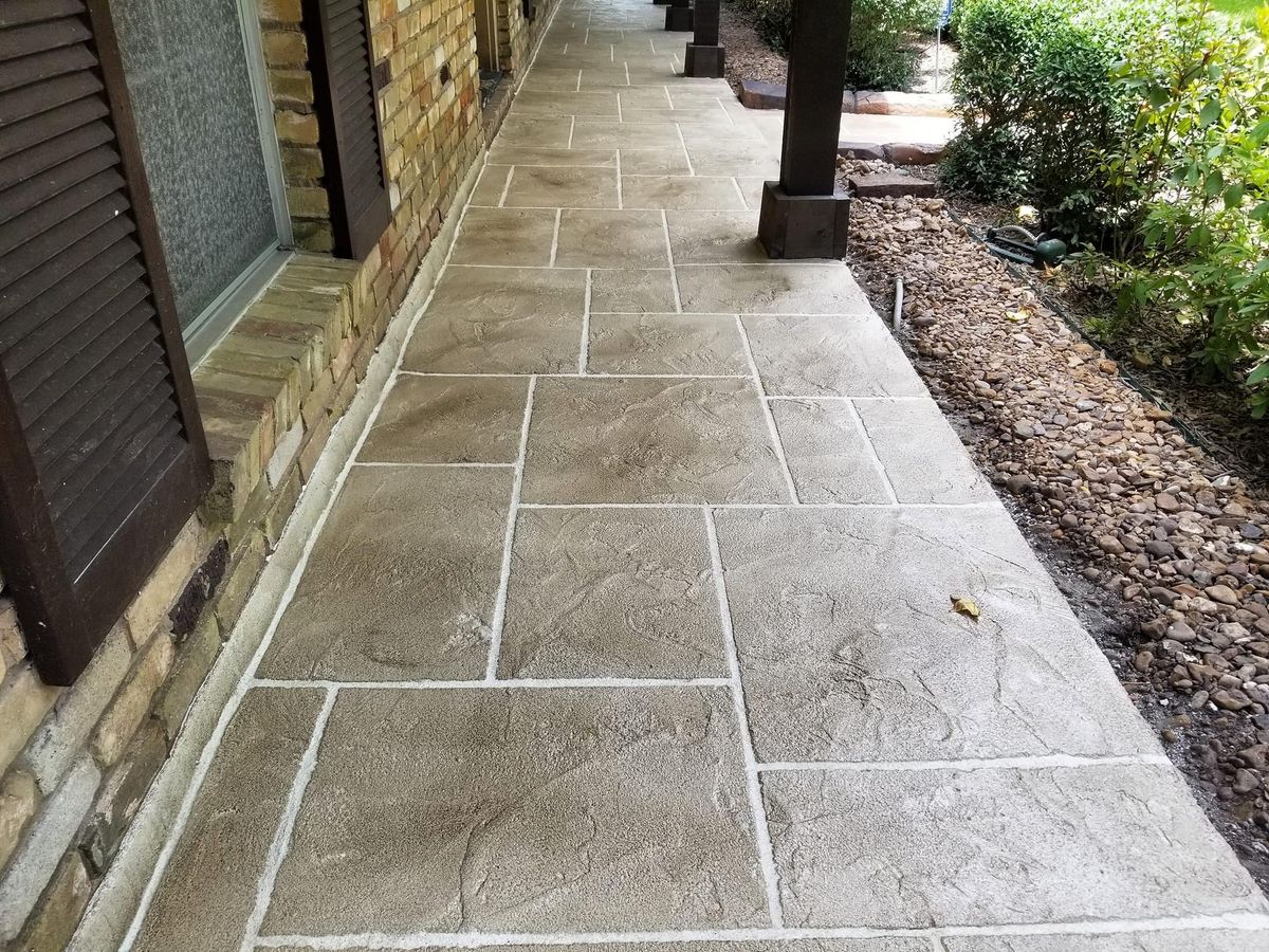 Concrete Resurfacing for Texas Curb N Borders in Houston, TX