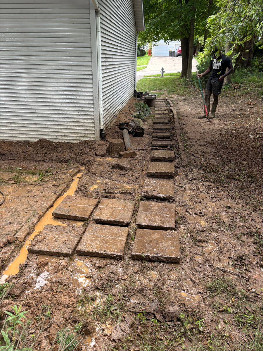 Yard Drainage and Walkways for Hoosier Water Away in Indianapolis, IN