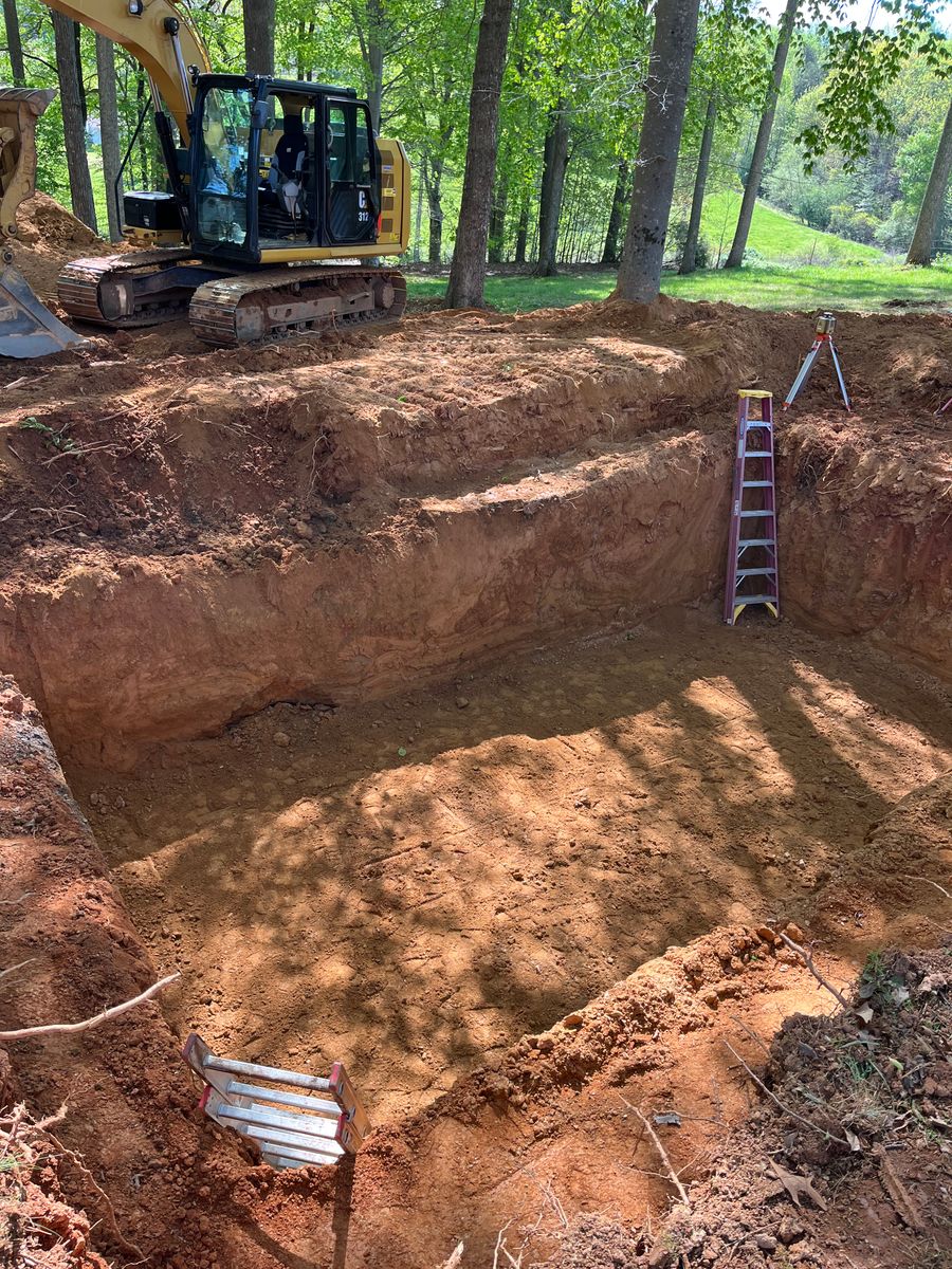 Site Grading for Barnes Backhoe & Grading in Taylorsville, NC