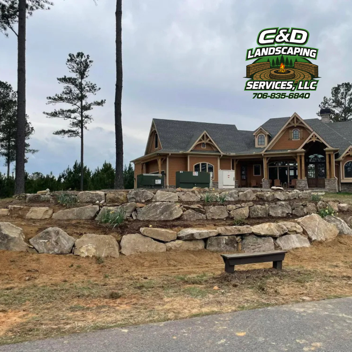 Retaining Wall Construction for C & D Landscaping Services LLC in Blairsville, GA