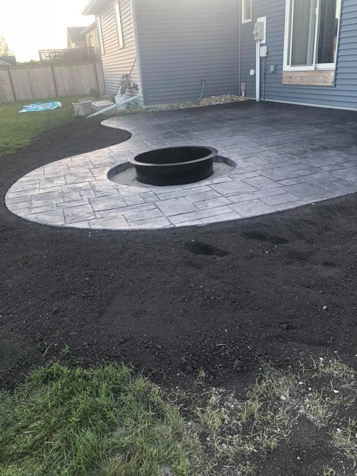 Stamped Concrete Installation for J Gomez Construction LLC in  Grand Forks, ND