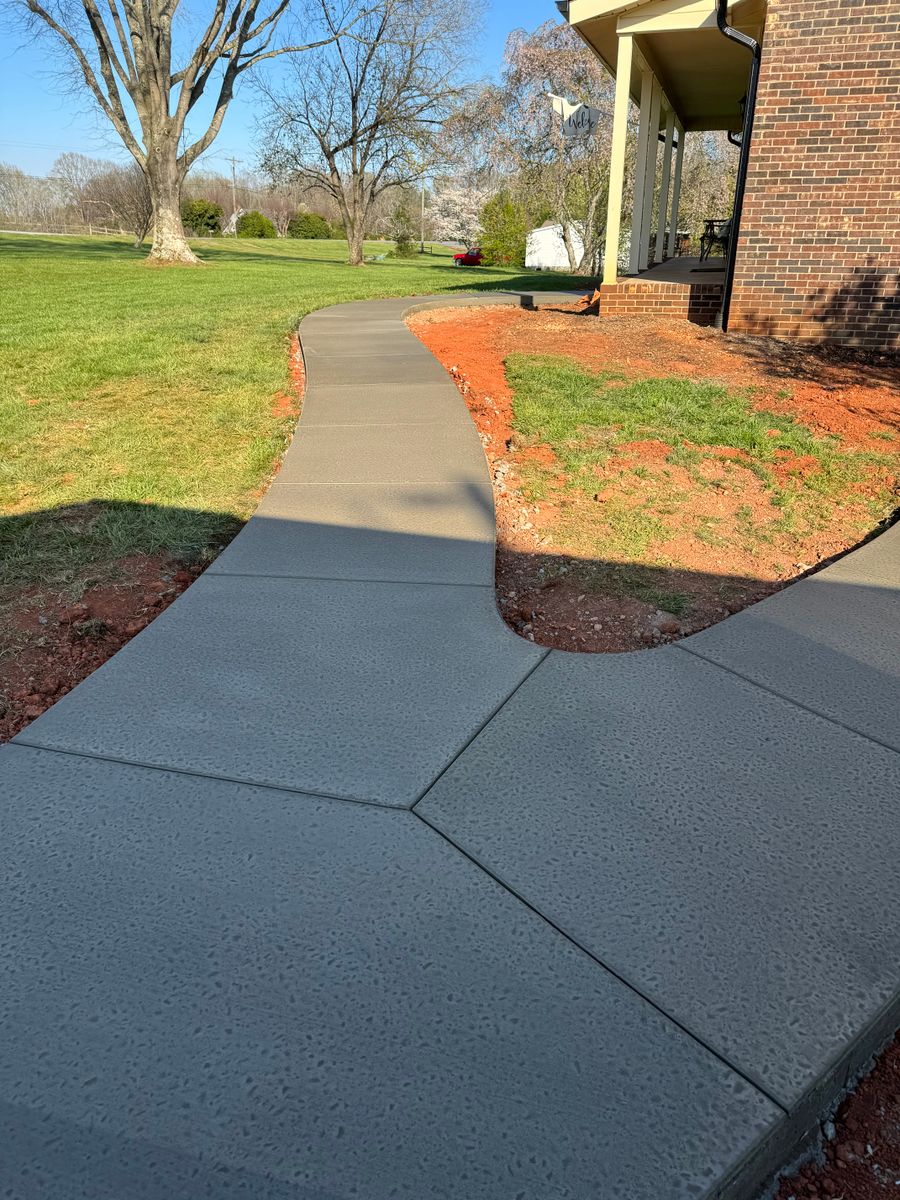 Concrete Finishing for Mitchell’s Concrete Coatings in Taylorsville, NC