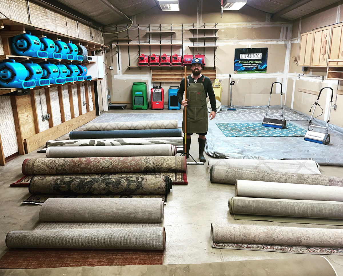 Rug Cleaning at our Rug Spa Facility for Lloyd Carpet Cleaning in Lake Dallas, TX