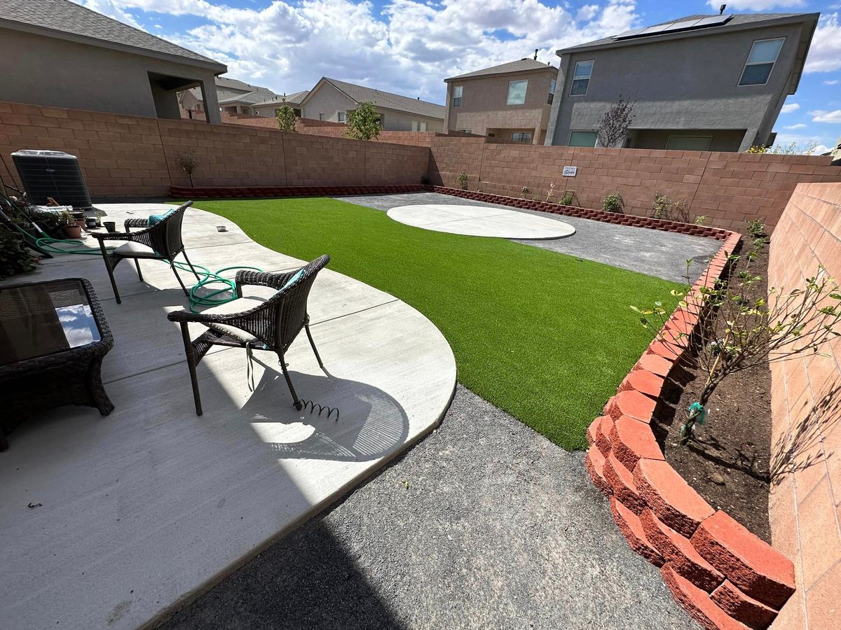 Landscape Installation for Go Green Turf Pros in Albuquerque, NM