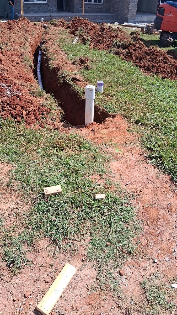 Trenching and Utilities Installation for Willetts Excavation & Septic in McMinnville, TN