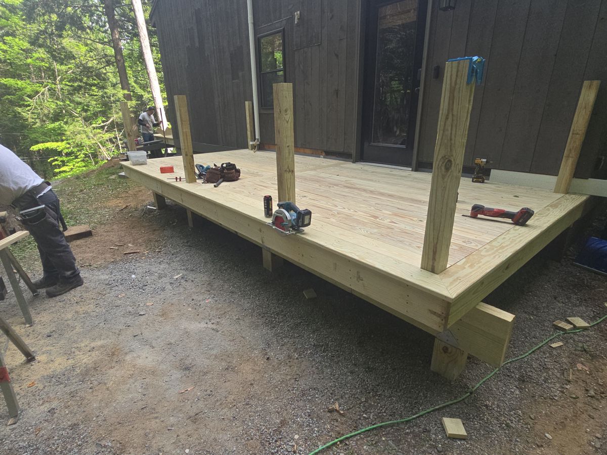 Deck and Patio Installation for AA Family Construction in Lebanon, NH