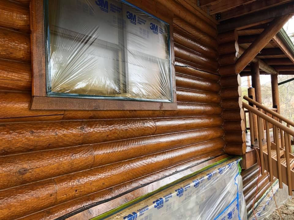 Staining for True Blue Logworks LLC in Corvallis, MT