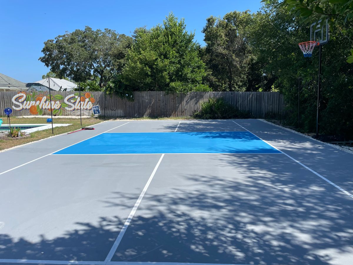 Custom Pickleball Courts for Ferrell’s Professional Painting & Home Services LLC in Panama City Beach, FL