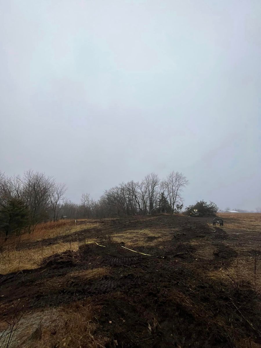 Land clearing for NXT LVL Excavating in New London, MN