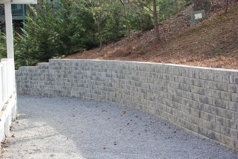 Retaining Wall Construction for Paradise Landscaping and Tree Service in Greenville, SC