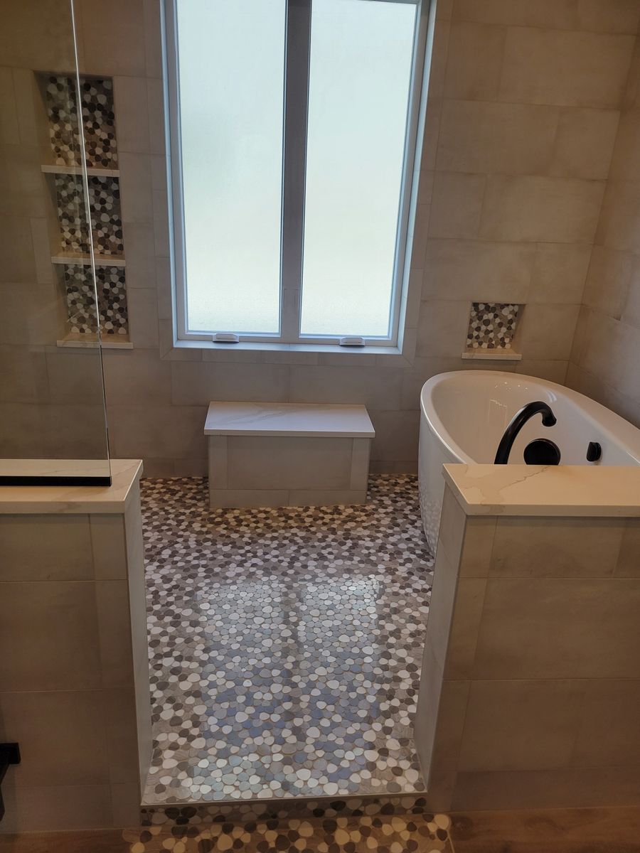 Bathroom Tiling for Goldberg Tile & Stoneworks in Belfair, WA