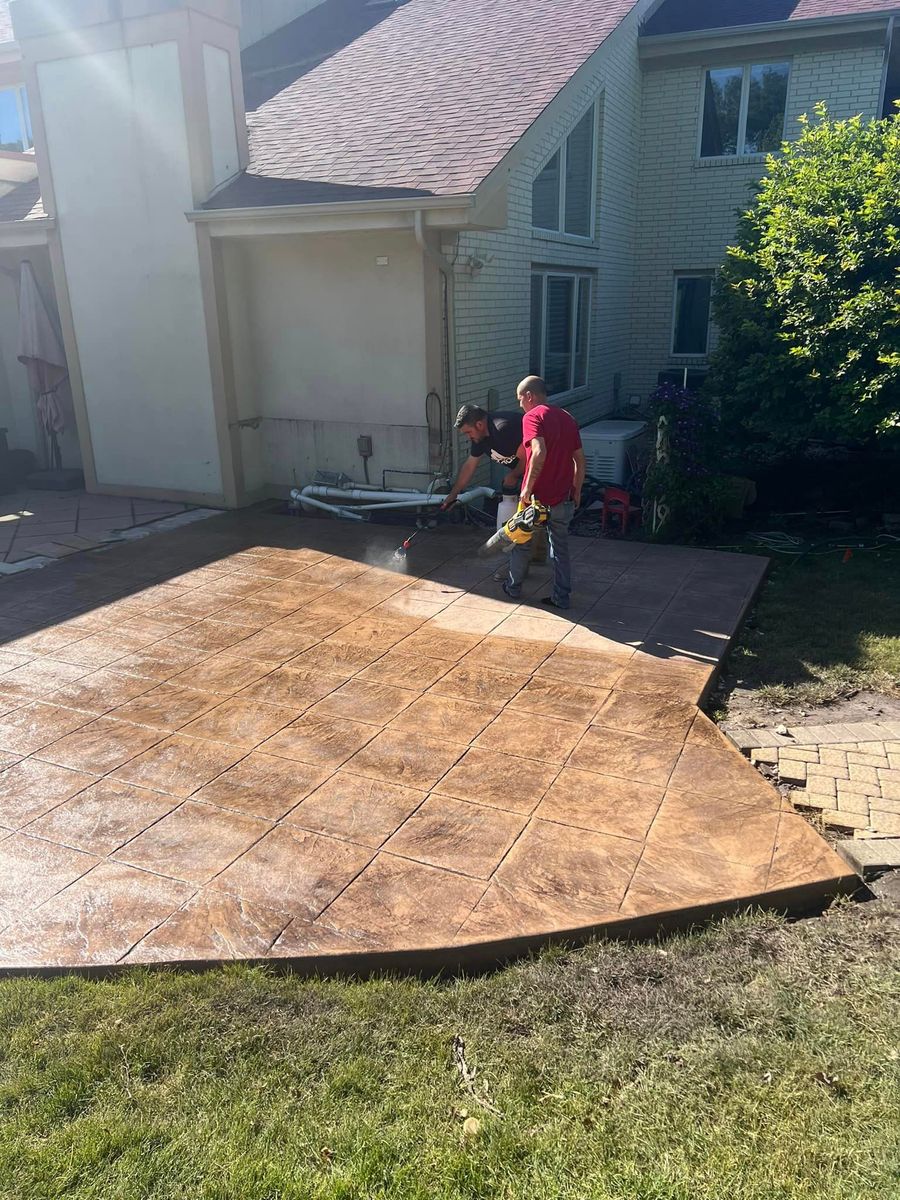 Stamped Concrete Installation for Luna Dynasty Concrete in Chicago, IL