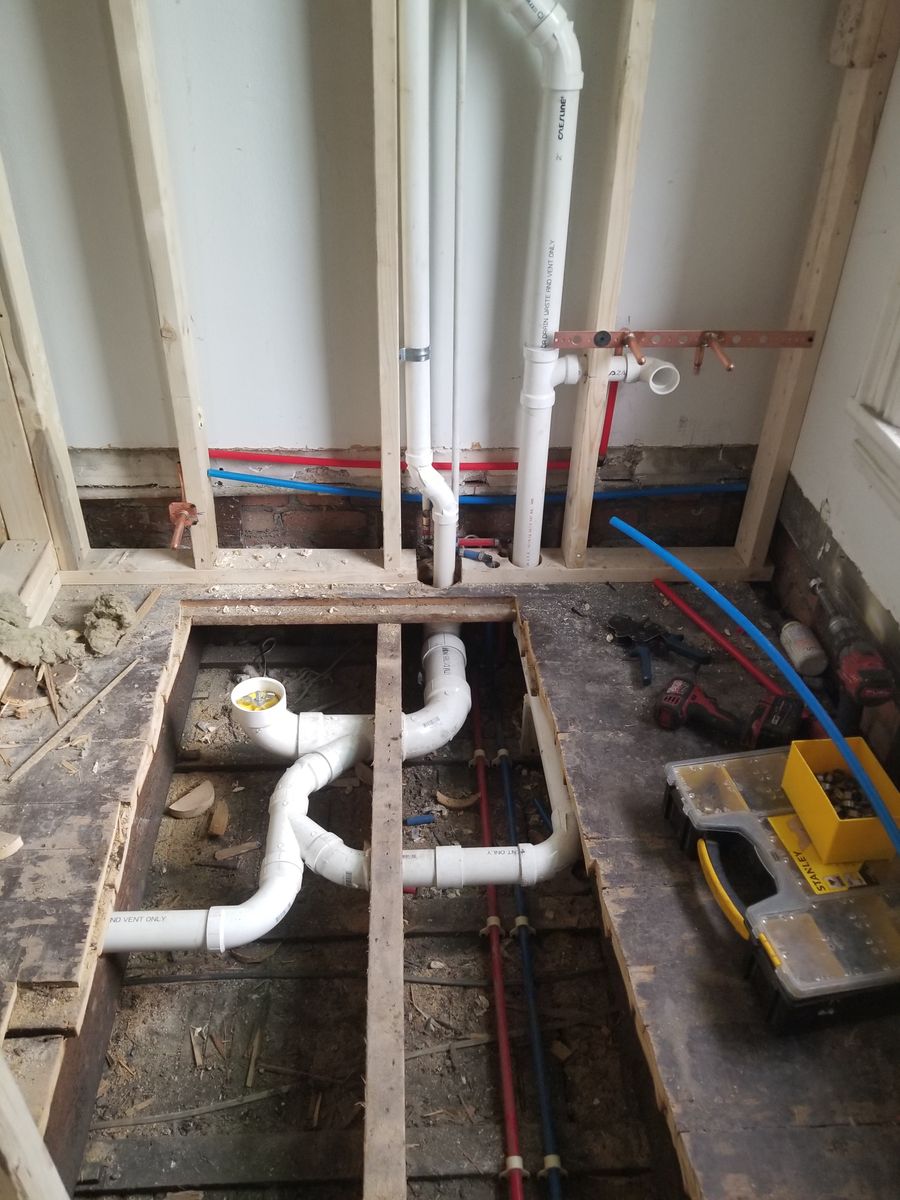 New Construction Plumbing for K-Medeiros-Plumbing in Winchester, MA