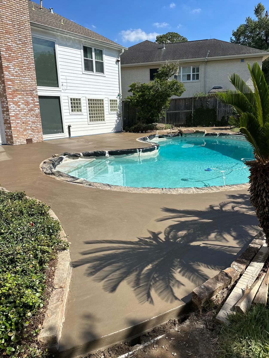 Patios for BigTex Concrete Construction in Houston, TX