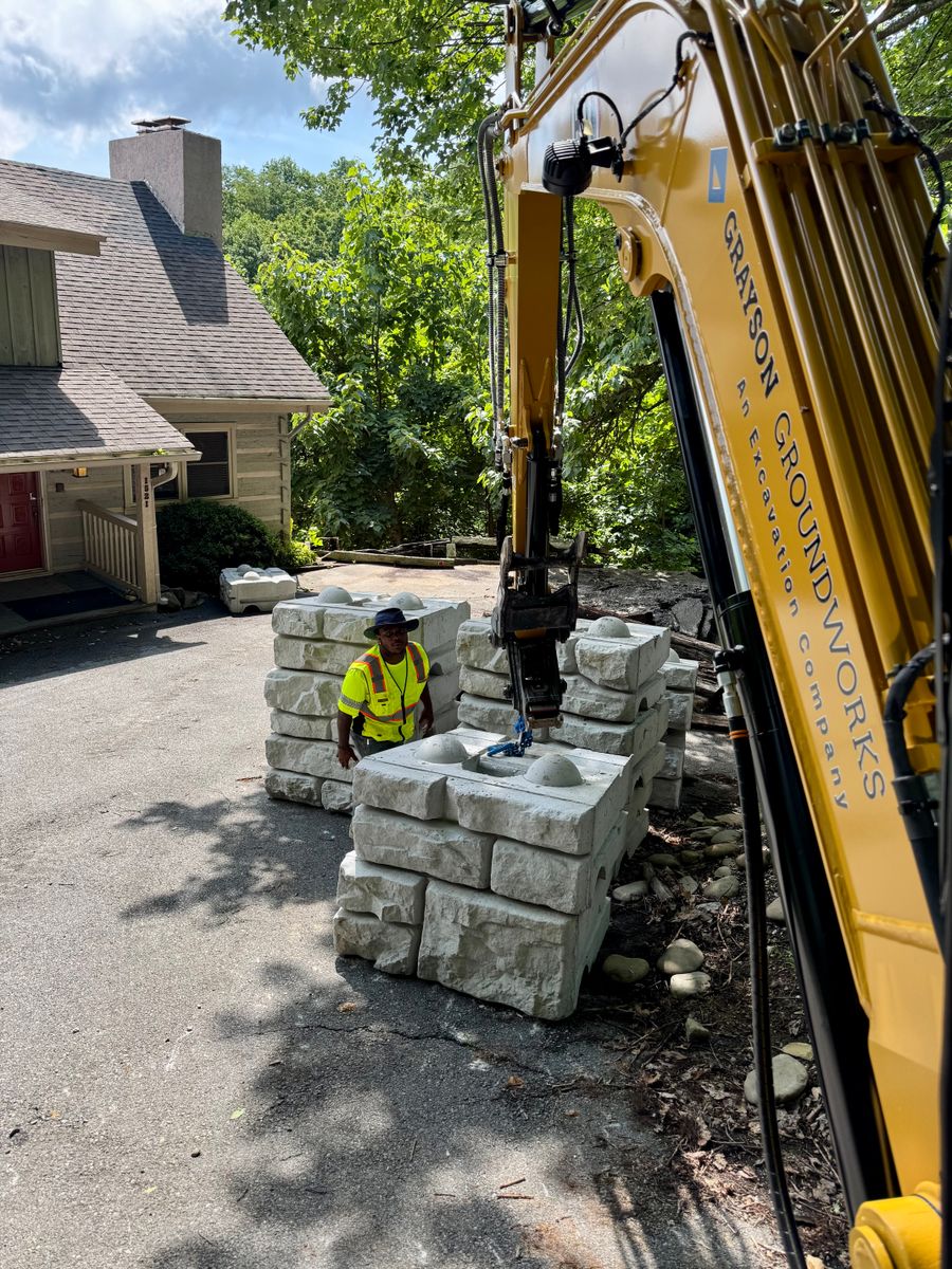 Retaining Walls for Grayson Groundworks in Sevierville, TN